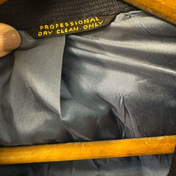 Vintage 1950s Marx-Haas Navy Vintage Men's Blazer Sport Coat Jacket - Size 40 - Picture 10 of 13